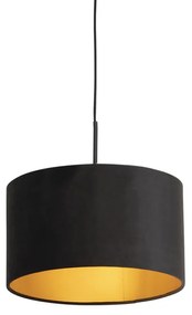 Lógólámpa fekete bársony árnyékolóval, aranyozott 35 cm - Combi