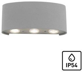 ZUMA LINE 9488-21 CARLO Modern Kültéri Fali Lámpa Ezüst LED IP44