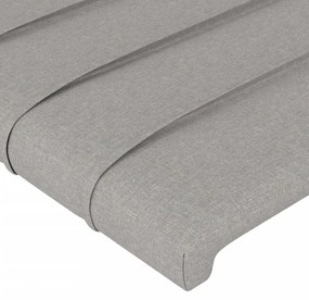 világosszürke szövet LED-es fejtámla 100x5x78/88 cm