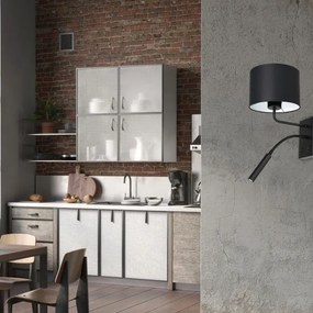 Fali lámpa ARDEN 1xE27/60W+1xG9/8W/230V fekete/fehér