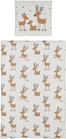 Renforcé pamut ágynemű TIMBA DEER fehér Ágyneműhuzat mérete: 80 x 80 cm | 135 x 200 cm