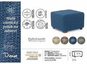 Denia multielasztikus puff huzat kék, 40 - 60 cm