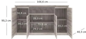 Komód Japon 2 (nairobi gesztenye + ónix). 1116906