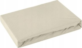 Gumis jersey lepedő 220x200 bézs magas matrachoz 30 cm