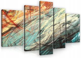 Színes Vászonkép 5 Részes Nagy Vászon Fal Hálószoba Nappali 170x100