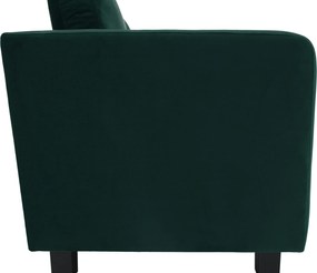 Teljesen kárpitozott heverő, smaragd szövet, LUANA