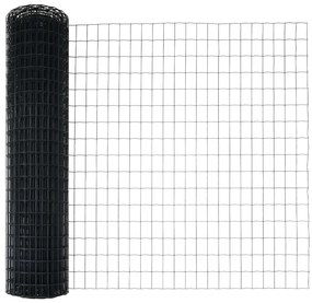 Kert Kerítés Készlet 2 db-os Szürke Porszórt acél 25 x 1 m