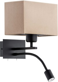 Argon Bill oldalfali lámpa 2x15 W fekete-bézs 1043
