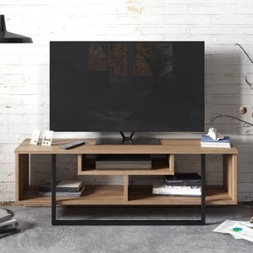 TV szekrény Asal (120) - Walnut, Black