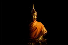 Kép - Arany Buddha szobor (90x60 cm)