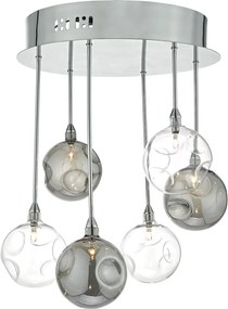Dar lighting modern mennyezeti lámpa quinn füstös csiszolt króm darqui0610