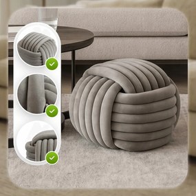 MAGMA szürke fonott puff