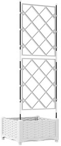Kertész cserép rácsos változattal Fehér 40 x 40 x 125,5 cm PP