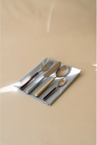 Barna-ezüstszínű rozsdamentes acél egyszemélyes evőeszköz készlet 4 db-os Noli – noo.ma