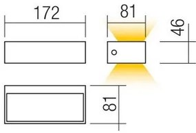 Redo 90372 - LED Kültéri fali lámpa LAMPRIS LED/9,5W/230V IP65 fehér