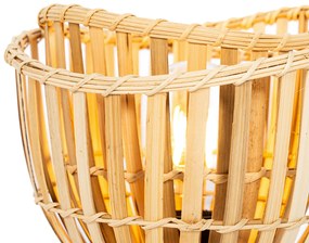 Keleti asztali lámpa fekete természetes bambusszal - Pua