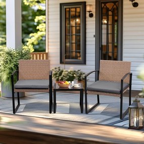 Avenberg BELFORD 3-részes kerti bútor szett - barna/szürke