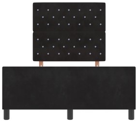 Fekete Bársony Ágykeret 120x190 cm
