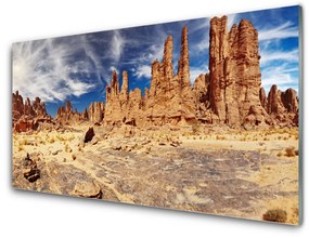 Modern üvegkép Fekvő sivatagi homok 100x50 cm