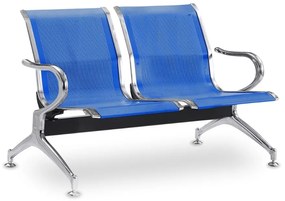 Fém pad a váróterembe REST, 2 ülés, kék
