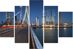 Kép - Alkonyat Rotterdamban, Hollandia (150x105 cm)