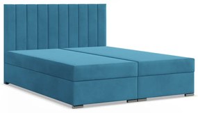 Agen ágy, bársony, 160 x 200, ágyneműtartóval, zöld