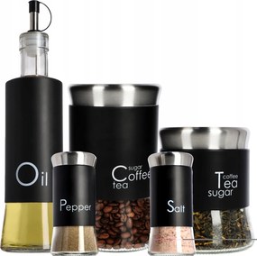 Kávé Tartályok Tea Só Bors Olaj Szett