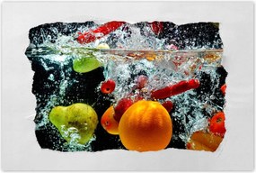 Poszterek 60x40 Gyümölcsök és zöldségek a vízben