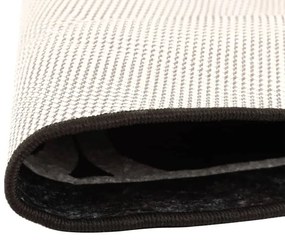 fekete-fehér mosható csúszásgátló szőnyeg Ø 120 cm