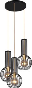 KAJA K-4522 ARVI BLACK Többágú Függesztett Lámpa Fekete E27 IP20