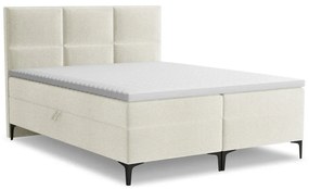 Bézs ágyneműtartós boxspring ágy 140x200 cm Pakalana – Makamii