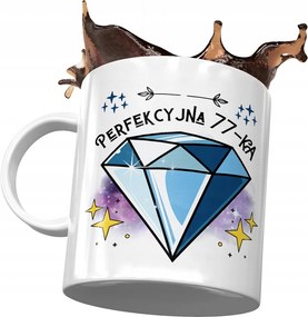 Születésnapi bögre 77 77me 77-me Tökéletes Ajándék Nyomtatott Fotóval