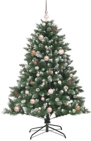Műkarácsonyfa LED -es lámpákkal Zöld 150cm PVC