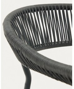 Szürke műrattan étkezőszék szett 4 db-os Futadera – Kave Home