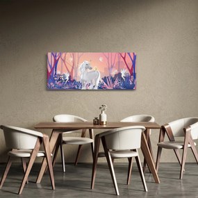 Kép - egyszarvú alatt egy varázslatos erdőben (120x50 cm)