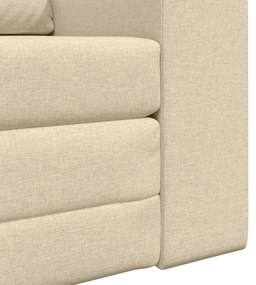 Floor Sofa Bed 2 az 1-ben Krém 98x71x83 cm Szövet
