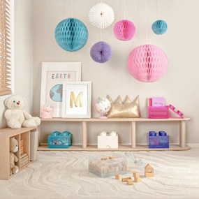 Világoskék műanyag gyerek tárolódoboz 25x25x18 cm – LEGO®