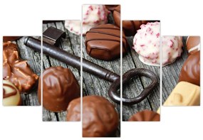 Csokoládé és a kulcs képe (150x105 cm)