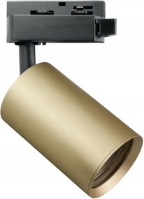 Sínre szerelhető spotlámpa 10W arany fekete kerek állítható GU10 Dpm