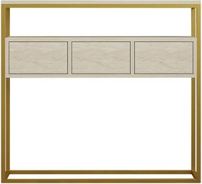 Guarda Travertine and Gold konzolasztal