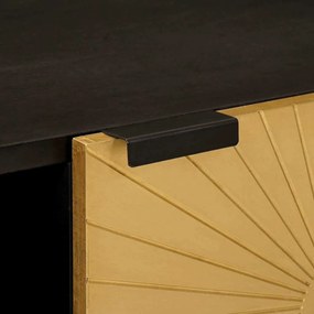 Dohányzóasztal Fekete és Arany 80 x 50 x 40 cm