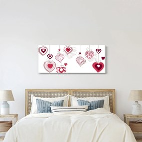 Festett szívek képe (120x50 cm)
