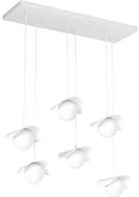 Kábelcsillár RITUAL 6xG9/8W/230V fehér