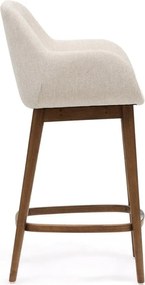 Bézs kárpitozott karfás bárszék (ülésmagasság 66 cm) Konna – Kave Home