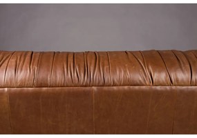 Barna bőr kanapé 214 cm Douglas – Dutchbone