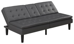 Szürke bőrutánzat kinyitható kanapé 191 cm Maine – Støraa