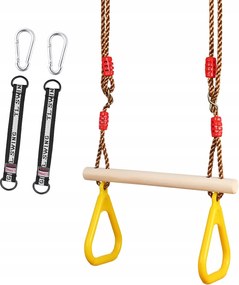 Goldge Fa trapézhinta gyerekeknek 120 kg teherbírás gyűrűvel