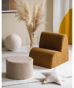 Világosbarna buklé gyerek puff – Wigiwama