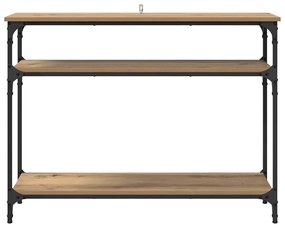 vidaXL Konzolasztal polcokkal Artisan tölgy 100 x 29 x 75 cm Faanyag