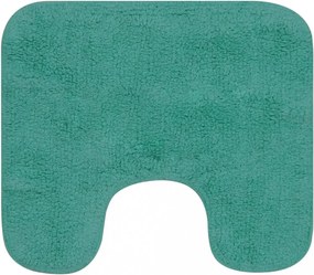 3 darabos türkizkék szövet fürdőszobaszőnyeg-garnitúra